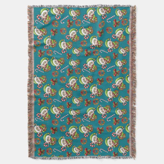 Weihnachtself mit Heiligen, Kranz und Pfefferminz Decke (Vorderseite Vertikal)