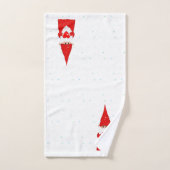 Weihnachtself mit Herz auf Weiß Badhandtuch Set (Handtuch)