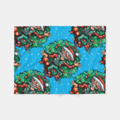 Weihnachtself mit Kraut Fleecedecke (Vorderseite (Horizontal))