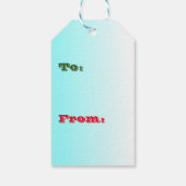 Weihnachtself "No Peeking" Geschenketiketten Geschenkanhänger (Rückseite)