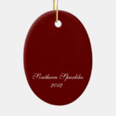 Weihnachtself-Ornament Keramik Ornament (Hinten)