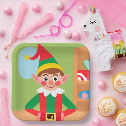 Weihnachtself-Papierplatte Pappteller (Party)