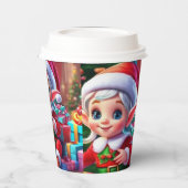 Weihnachtself Pappbecher (Links)