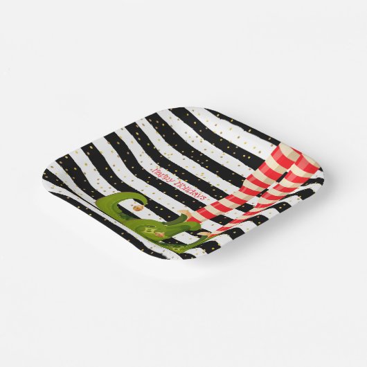 Weihnachtself Pappteller (Gewinkelt)