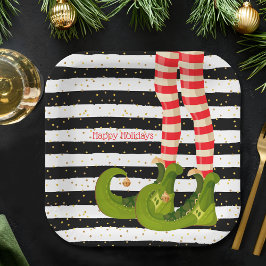 Weihnachtself Pappteller