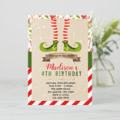 Weihnachtself-Party Einladung (Stehend Vorderseite)