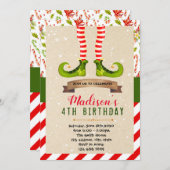 Weihnachtself-Party Einladung (Vorne/Hinten)