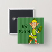 Weihnachtself-Patrouillen-Knopf Button (Vorne & Hinten)