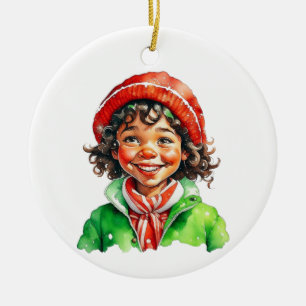 Weihnachtself Personalisiert Keramik Ornament