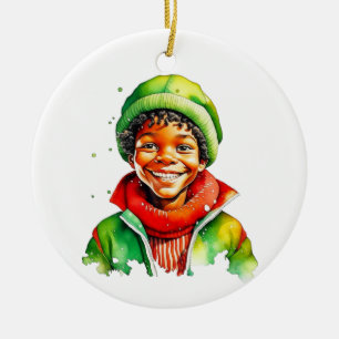Weihnachtself Personalisiert Keramik Ornament