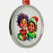 Weihnachtself Personalisiert Ornament Aus Metall (Rechts)