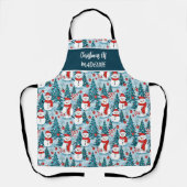 Weihnachtself Personalisiert Schürze (Vorderseite)