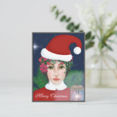 Weihnachtself Postkarte (Stehend Vorderseite)