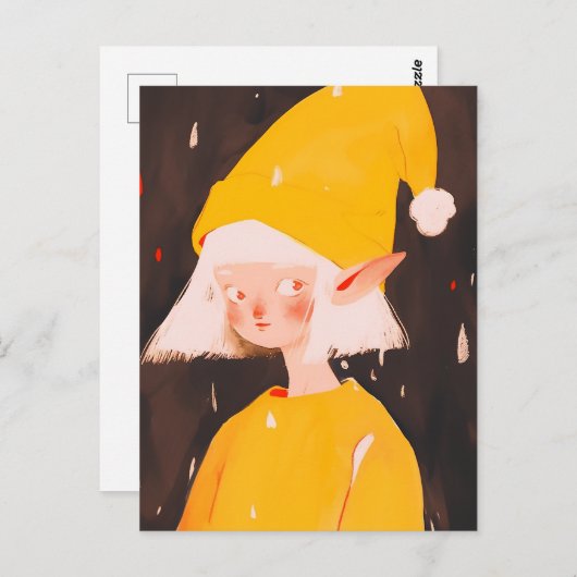 Weihnachtself Postkarte (Vorne/Hinten)