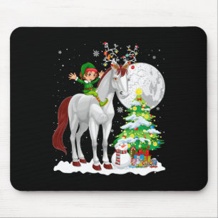 Weihnachtself Reitpferd Rentier Reitpferd Snowman Mousepad