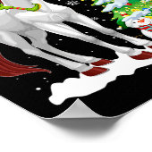 Weihnachtself Reitpferd Rentier Reitpferd Snowman Poster (Ecke)