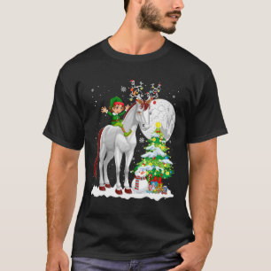 Weihnachtself Reitpferd Rentier Reitpferd Snowman T-Shirt