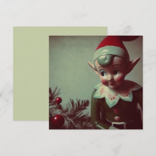 Weihnachtself Retro Xmas Feiertagskarte