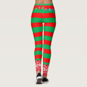 Weihnachtself rot und grün leggings (Rückseite)