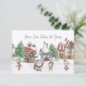 Weihnachtself Rudolph Einschließungskarte Begleitkarte (Stehend Vorderseite)