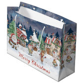 Weihnachtself Rudolph Gift Bag Große Geschenktüte (Vorderseite Schrägansicht)