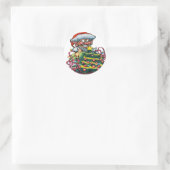 Weihnachtself Runder Aufkleber (Tasche)