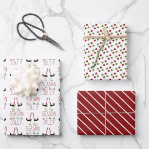 Weihnachtself-SAISON FÜR JOLLY Geschenkpapier Set