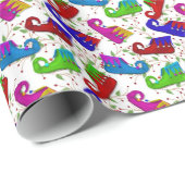 Weihnachtself Schuhe Muster Packpapier (Rolleneckpunkt)