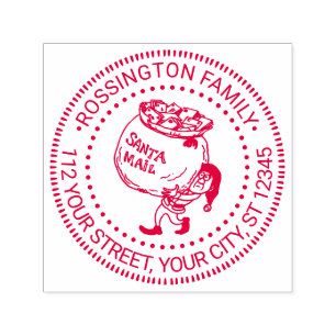 Weihnachtself SFiname Anschrift Permastempel