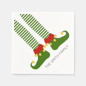 Weihnachtself Shelf NAME Funny Holiday Festlich Serviette (Vorderseite)