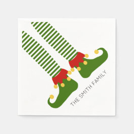 Weihnachtself Shelf NAME Funny Holiday Festlich Serviette