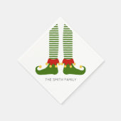 Weihnachtself Shelf NAME Funny Holiday Festlich Serviette (Ecke)