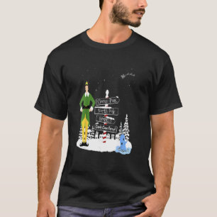 Weihnachtself Städte Holiday Santa Buddy Snow T-Shirt