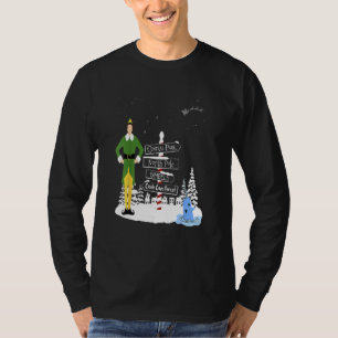 Weihnachtself Städte Holiday Santa Buddy Snow T-Shirt