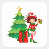 Weihnachtself Stickers (Vorderseite)