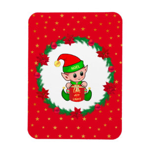 Weihnachtself, Tannenreif, Weihnachtssterne & Ster Magnet