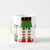 Weihnachtself-Tasse Kaffeetasse (Vorderseite Links)