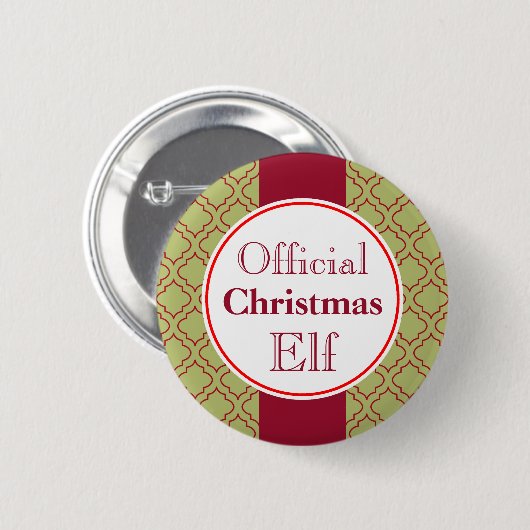 Weihnachtself-Taste Button (Vorne & Hinten)