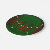 Weihnachtself Teller Festliche Party Teller (Schrägansicht)