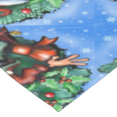 Weihnachtself Tischdecke (Schrägansicht)