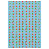 Weihnachtself und Candy Cane auf Light Blue Tischdecke (Vorderseite)