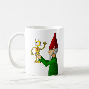 Weihnachtself und Roboter Kaffeetasse