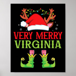 Weihnachtself und Weihnachtsmann sehr froh I Poster