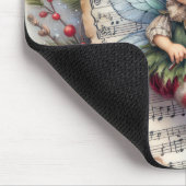 Weihnachtself Violine spielen Mousepad (Ecke)