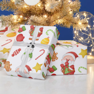 Weihnachtself, Weihnachten, Snowman Wasserfarbe Geschenkpapier