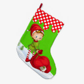 Weihnachtself Weihnachtsfeiertag Strumpf Großer Weihnachtsstrumpf (Vorderansicht (hängend))