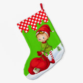 Weihnachtself Weihnachtsfeiertag Strumpf Großer Weihnachtsstrumpf (Rückseite (Hängend))