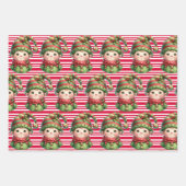 Weihnachtself - Weihnachtsmann 3 Geschenkpapier Set (Vorderseite 3)