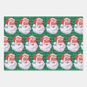 Weihnachtself - Weihnachtsmann 3 Geschenkpapier Set (Vorderseite 2)