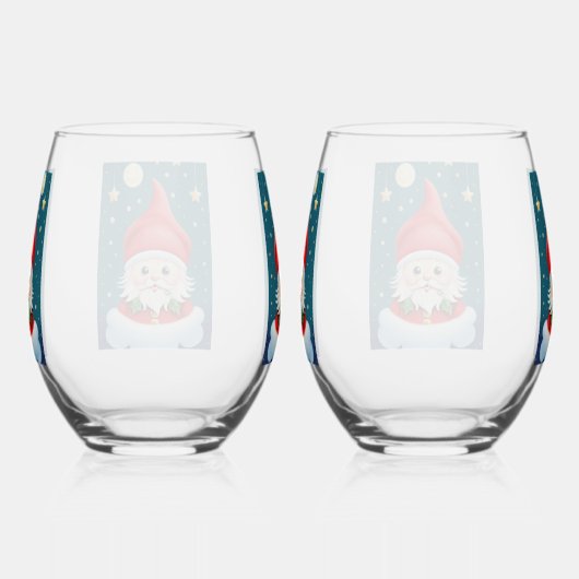 Weihnachtself Weinglas Ohne Stiel (Rechts)